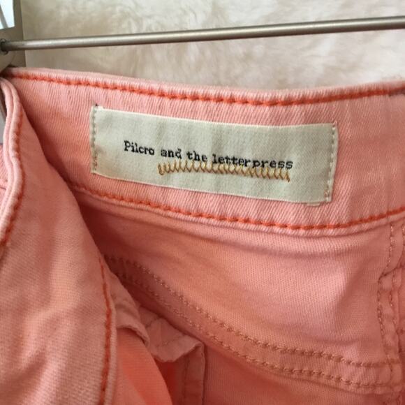 Pilcro and the Letterpress Pink-Orange Fit/Stet Jeans - Picture 4 of 15